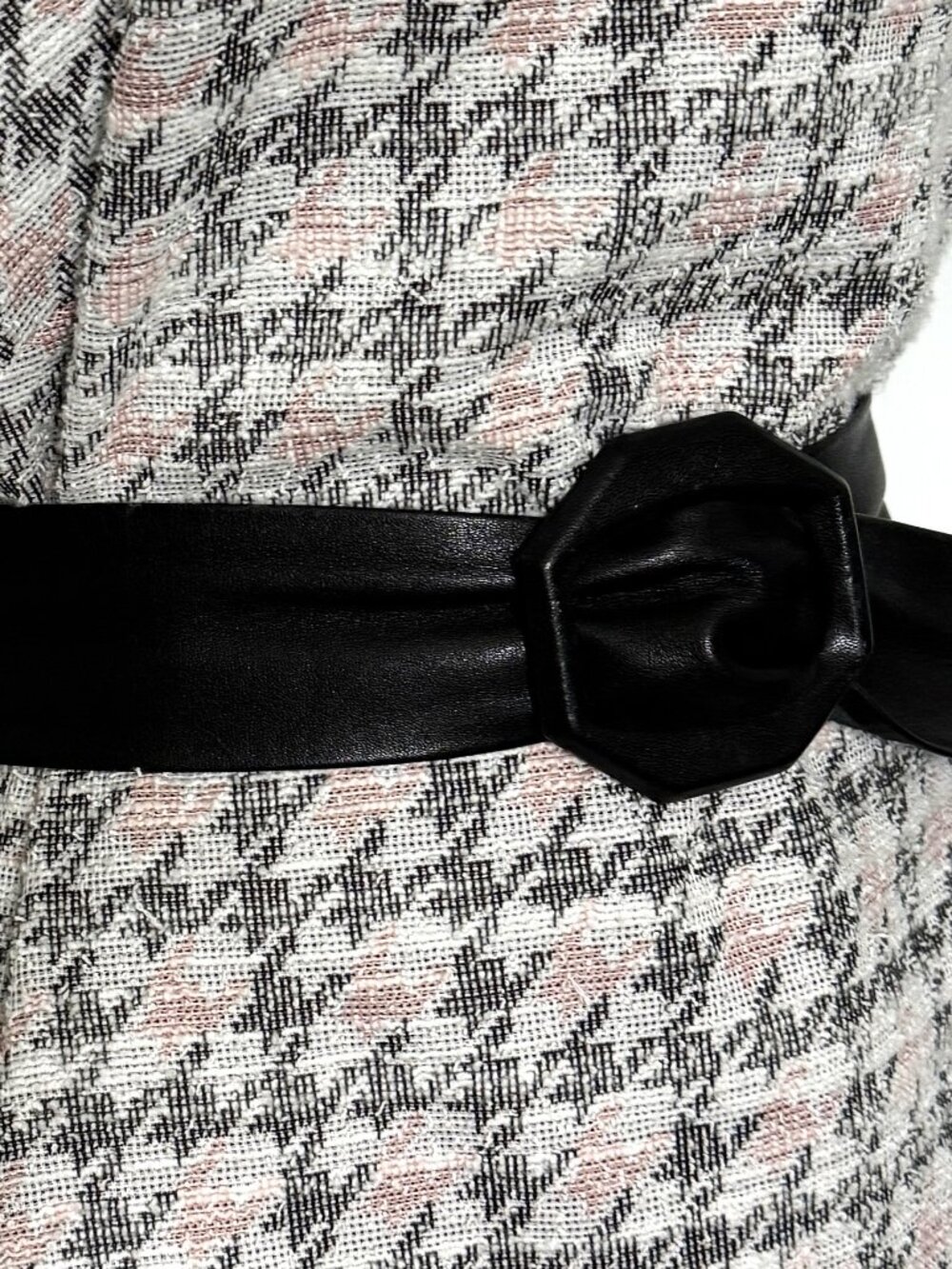 Women's Belt Vintage black leather fashion dress belt size S/M - Picture 7 of 9